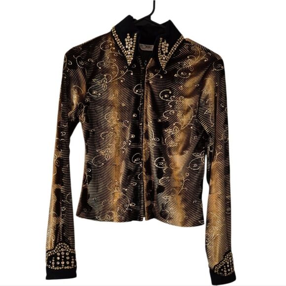 Rhinestone Cowgirl Show Top Jacket Western Wear Horse  Riding Embellished - Picture 2 of 13